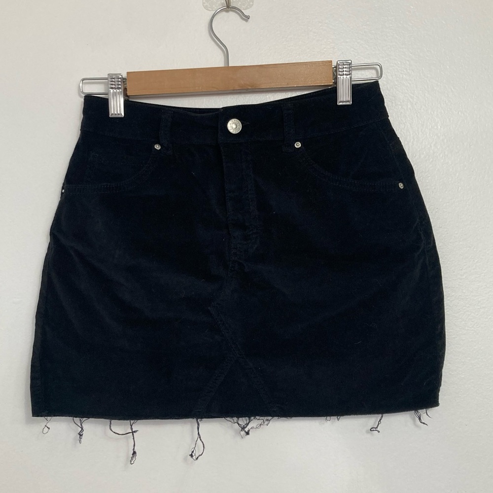 Topshop velvet skirt